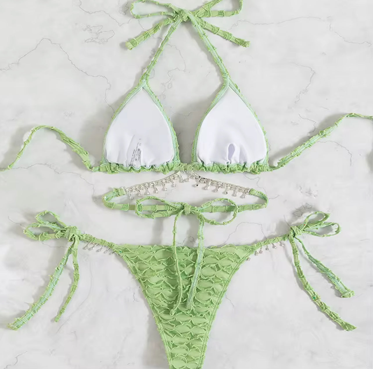 Glitzy Chained 2Pcs Bikini Set