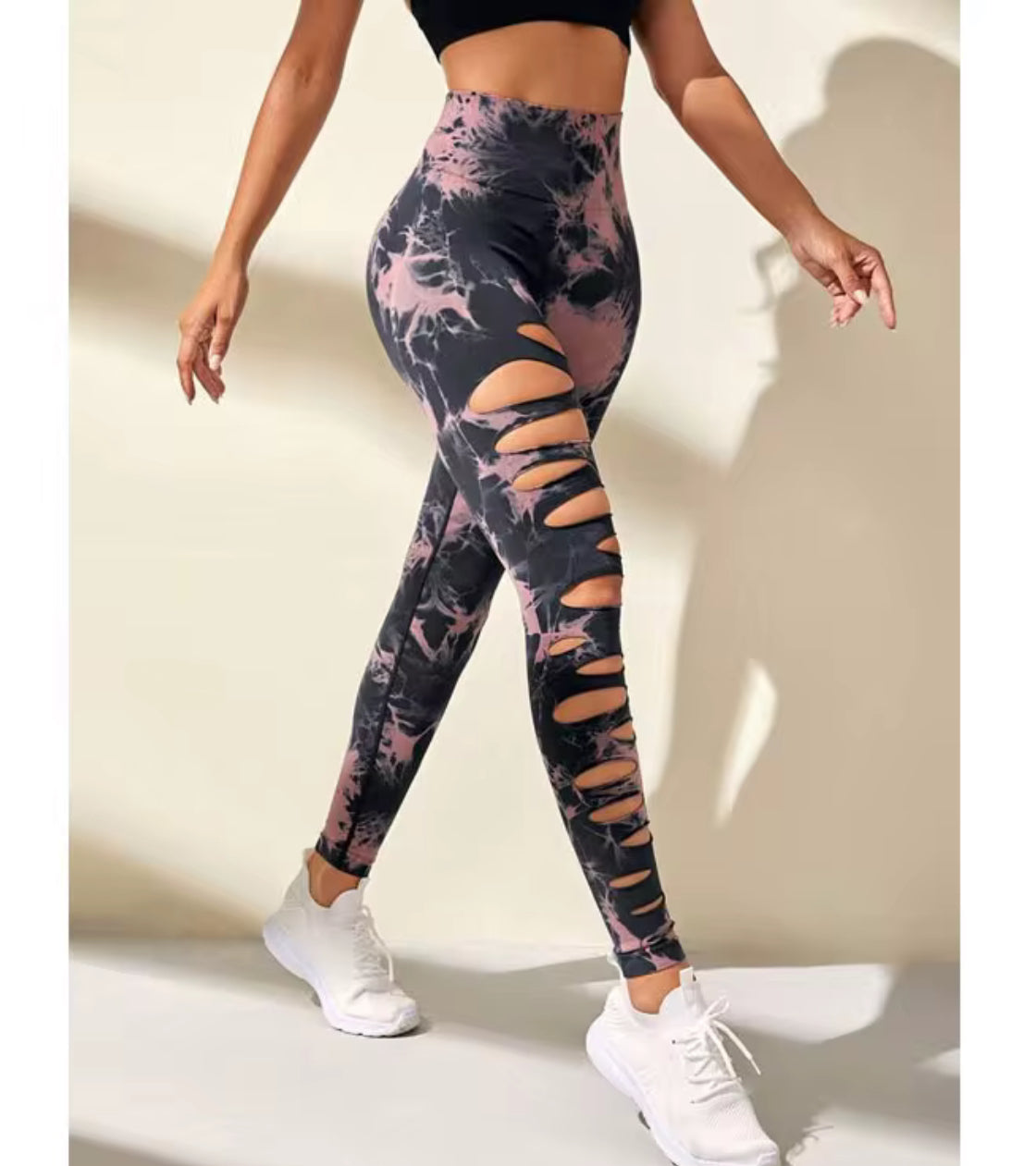 Touch of Pink Tie Dye Scrunchy Leggings