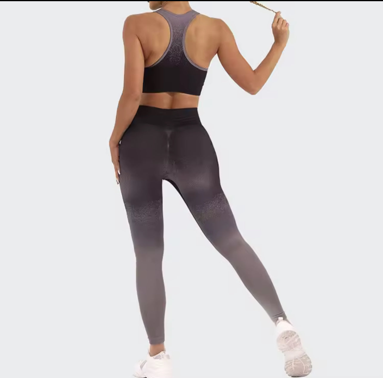 Orange Contrast Yoga Set