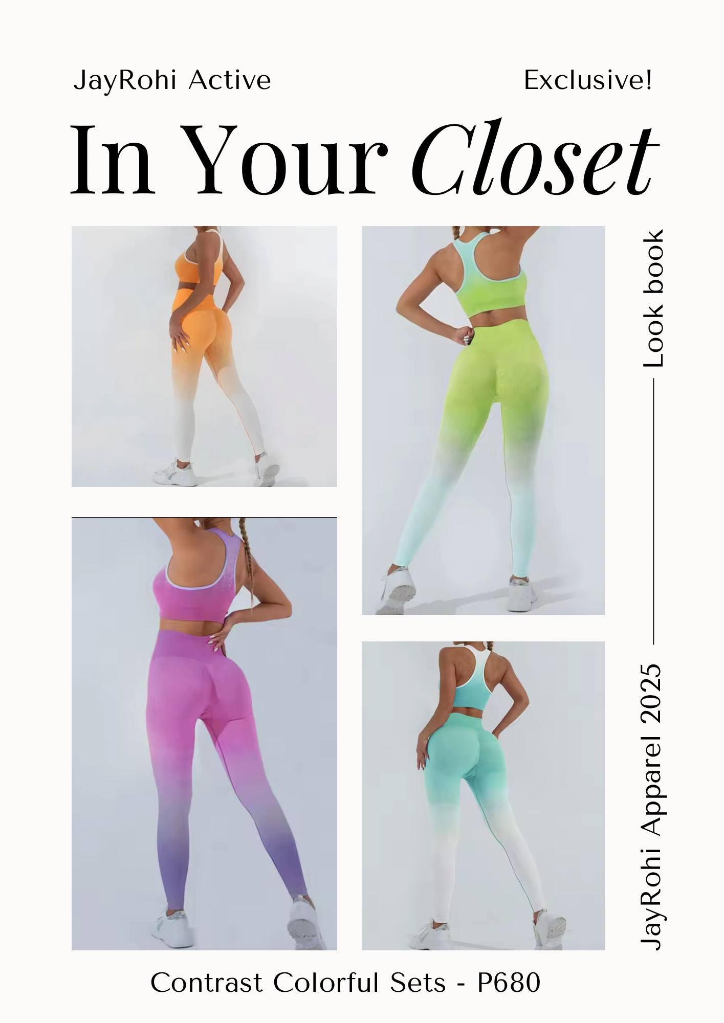 Black Contrast Yoga Set