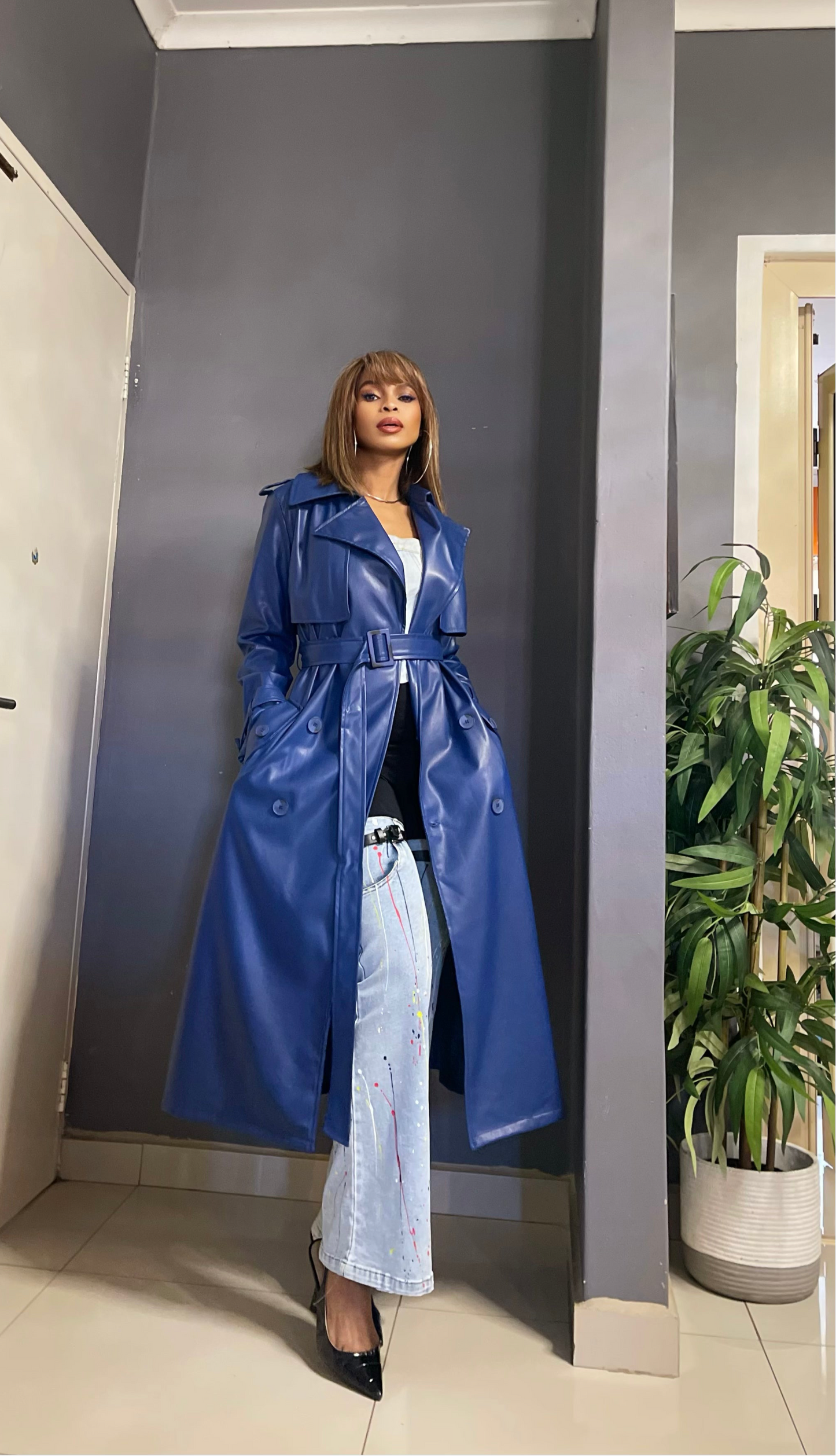 Navy Blue Trenchcoat