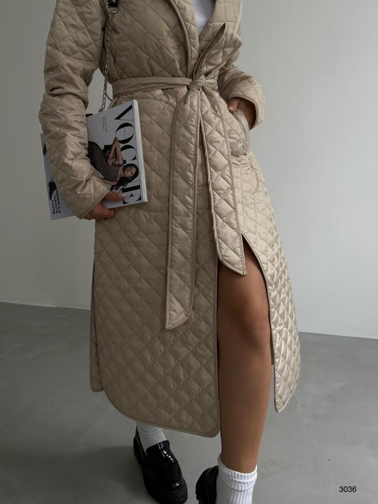 QUILTED BEIGE COAT