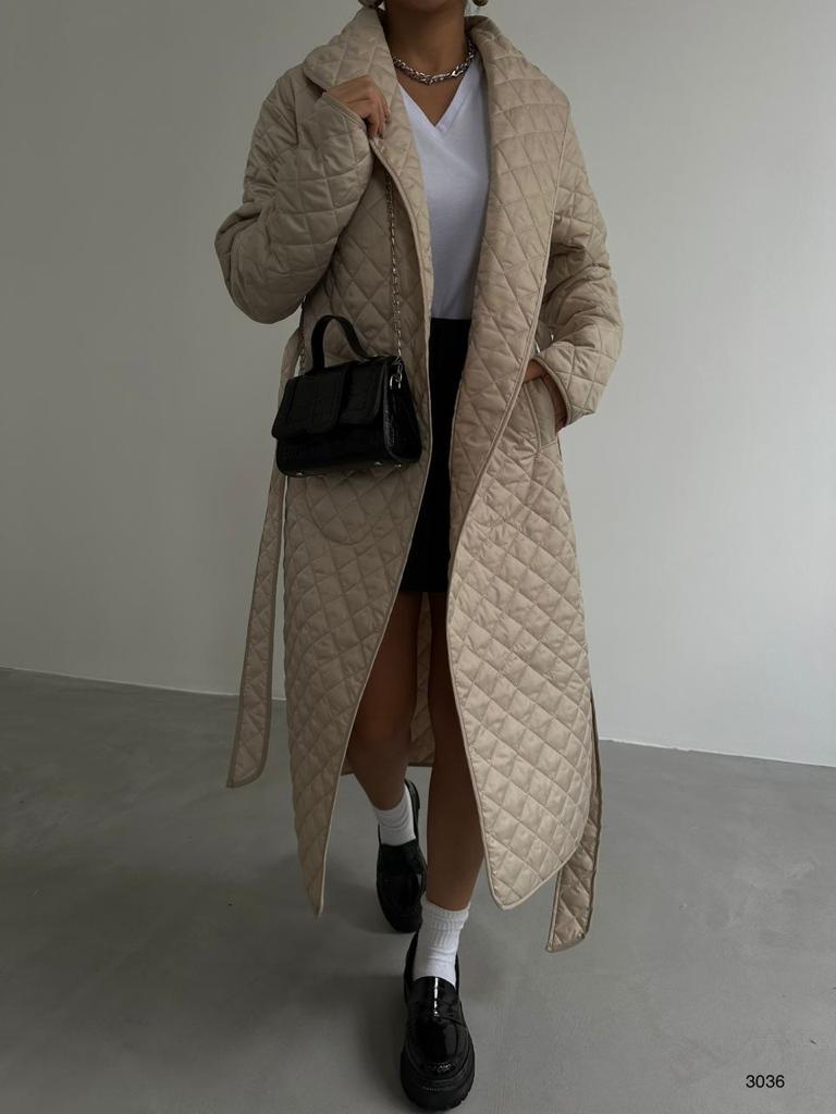 QUILTED BEIGE COAT