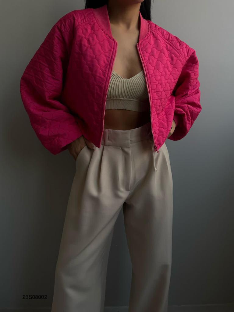 PINK CROP JACKET